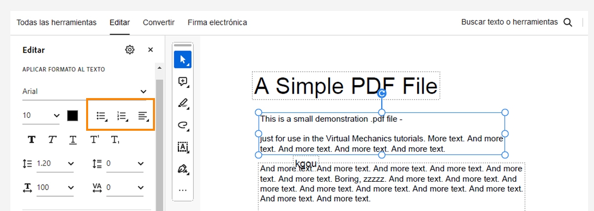 Editar O Dar Formato A Textos En Archivos Pdf Con Adobe Acrobat