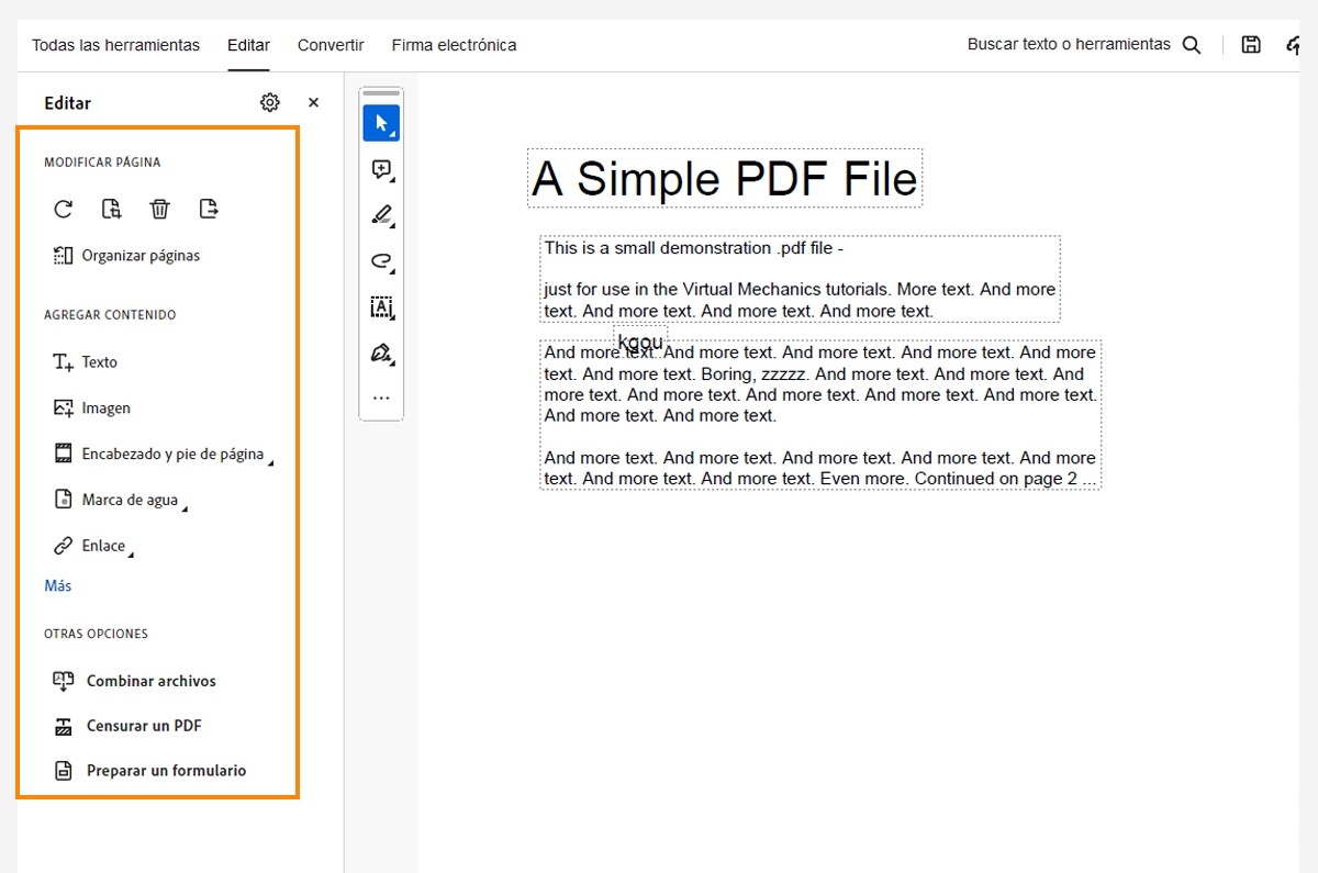 Editar O Dar Formato A Textos En Archivos Pdf Con Adobe Acrobat