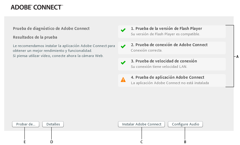 Prueba De Diagn Stico Previa A La Reuni N De Adobe Connect Meeting