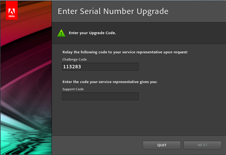 Enter your Upgrade Code.