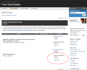 Download HTML alternativo dallo Store
