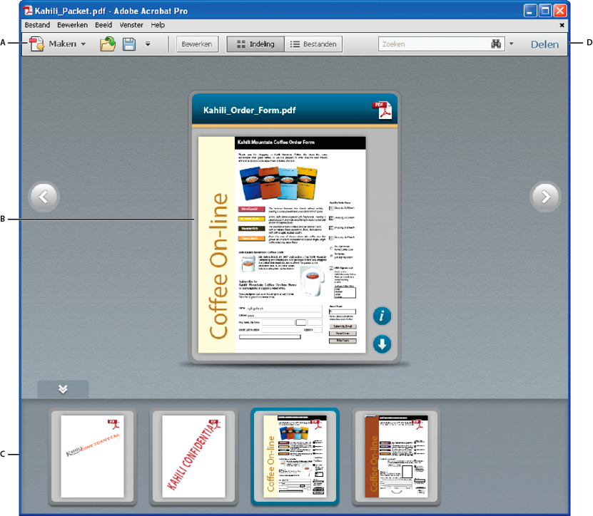 Help bij Acrobat PDFportfolio's, overzicht