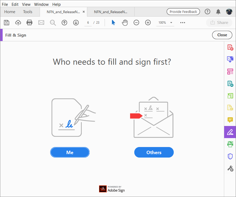 صفحة Fill & Sign الرئيسية