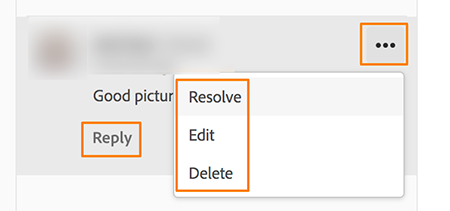 تعديل تعليق أو حذفه أو الرد عليه أو حله على أصل مشترك.