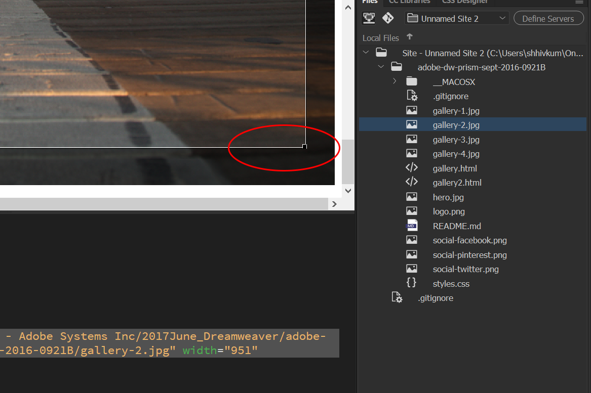 cropimage اقتطاع الصور في Dreamweaver