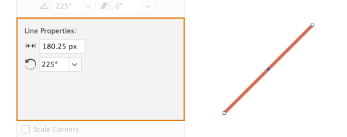 خصائص الشكل المباشر | السطر