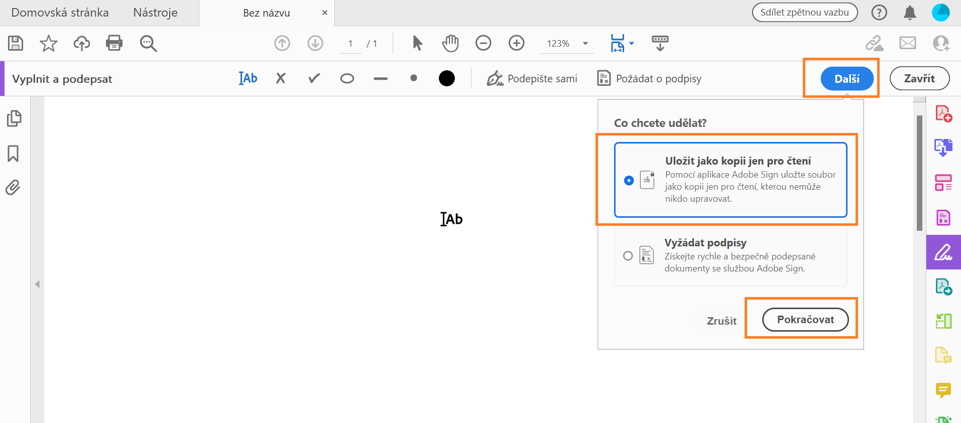 Uložit jako kopii jen pro čtení