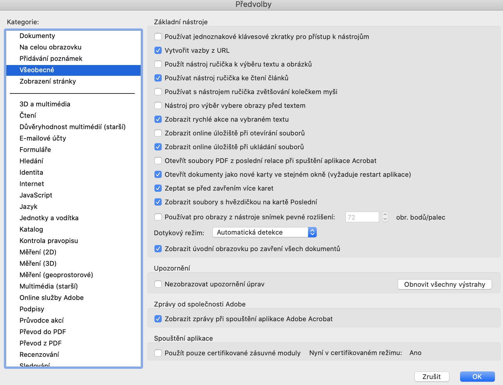 Nové Všeobecné předvolby v systému macOS