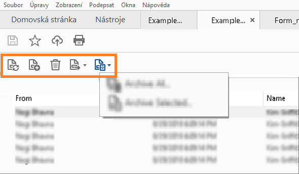 Nové možnosti nabídky v souboru odpovědi na formulář a v Adobe Portfolio