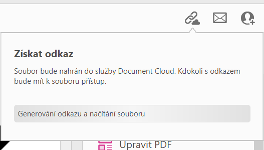 Průběh nahrávání a sdílení souborů