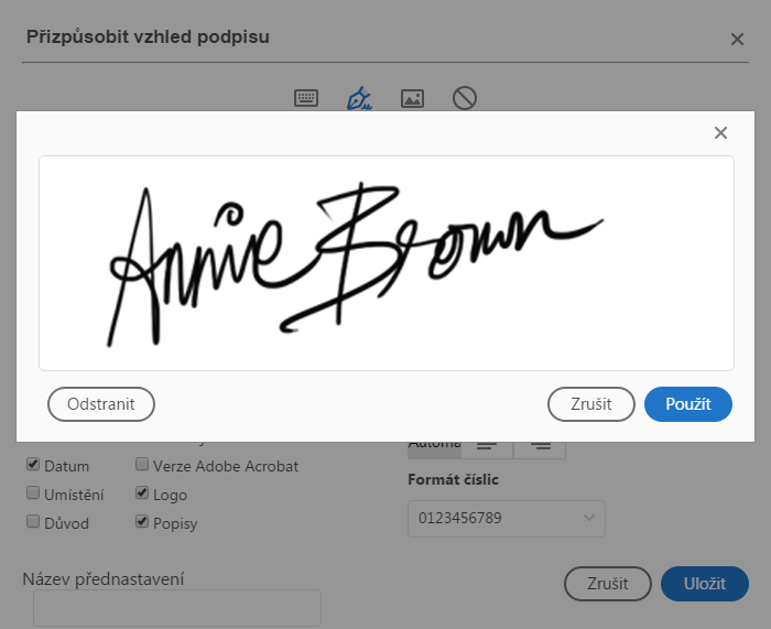 Nakreslete svůj podpis