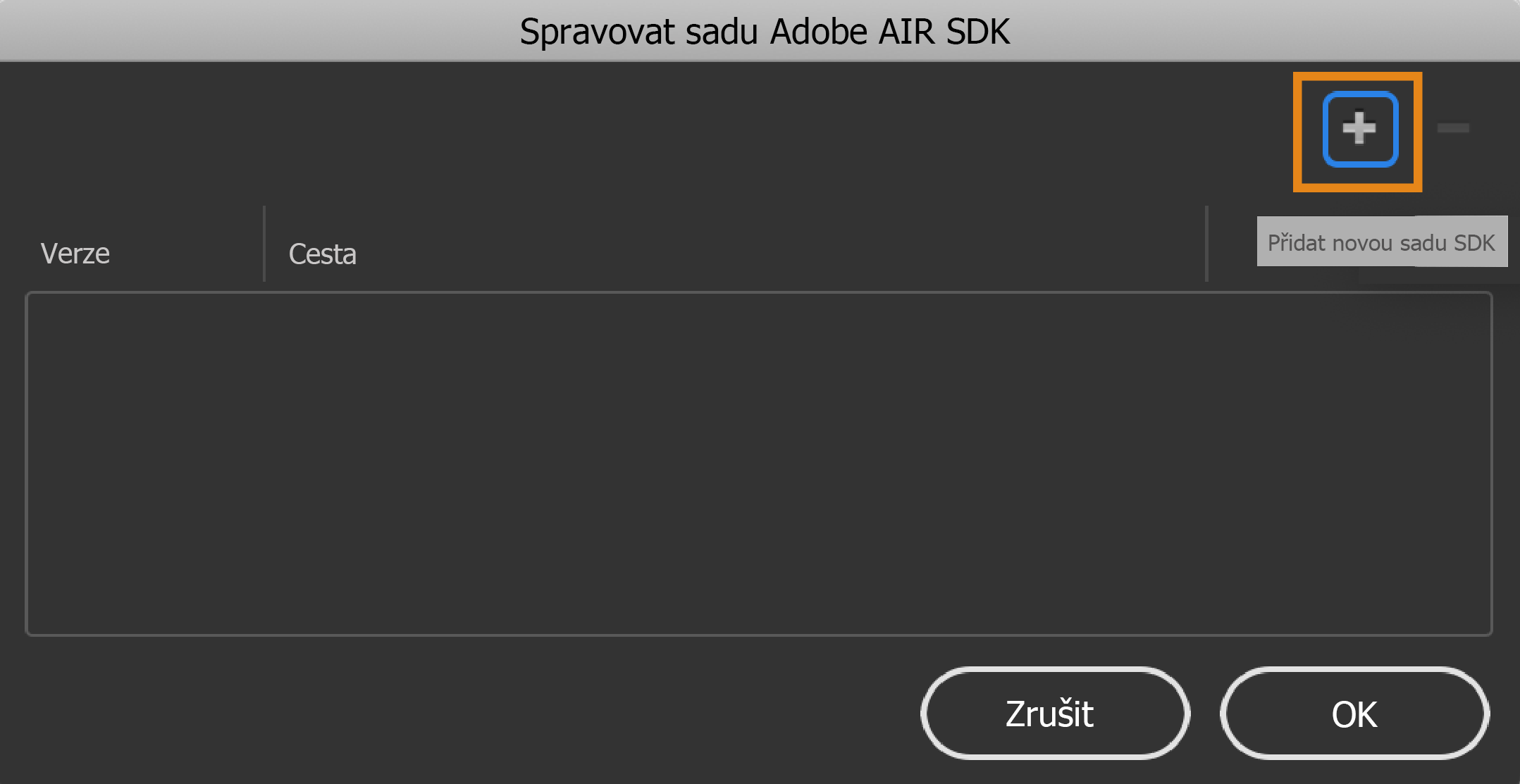 Přidání nového tlačítka