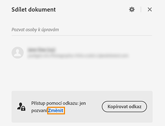 Vyberte možnost změnit a upravit nastavení odkazu 