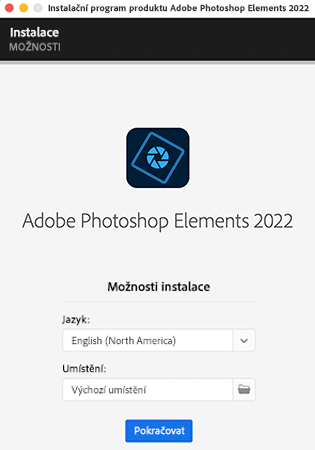 Obrazovka Možnosti instalace obrazovka