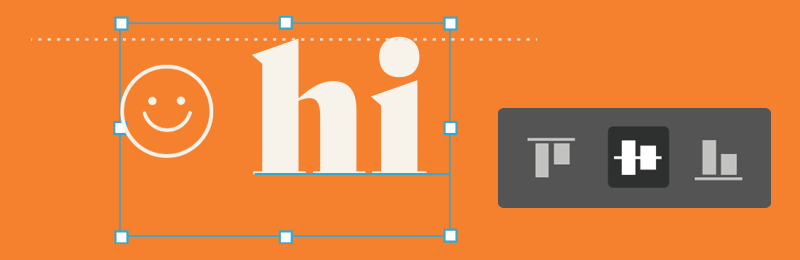 Zarovnání s hranicemi glyfu