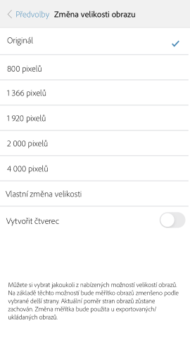 Změna velikosti obrazu