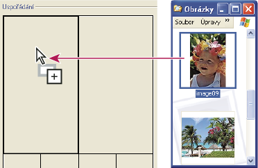 Photoshop: Přetažení obrázku na vyhrazené místo