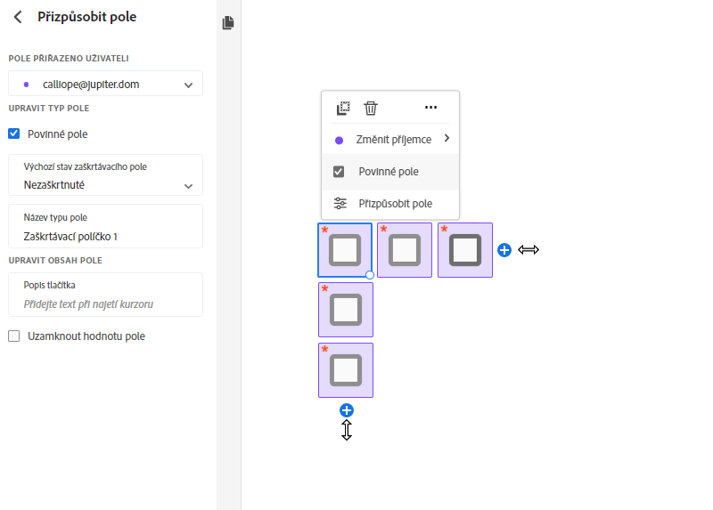 Pole typu Zaškrtávací políčko
