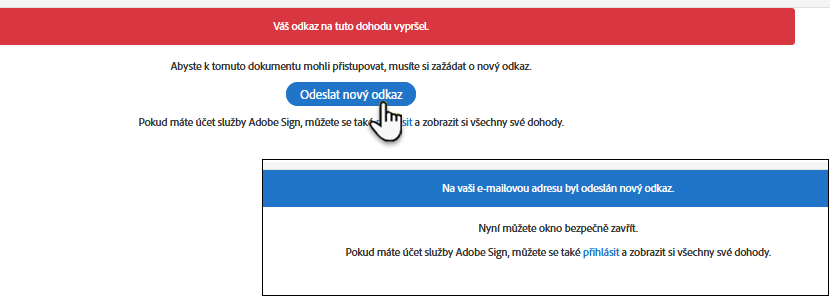 Zprávy odkazů se skončenou platností