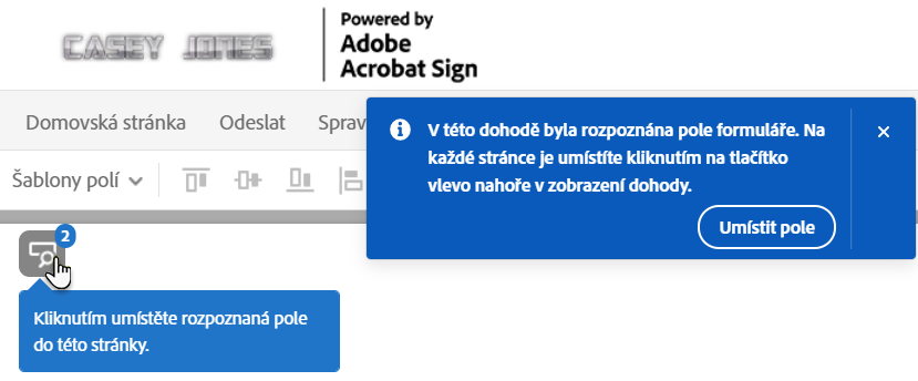 Verze automatické detekce polí hlavního vydání