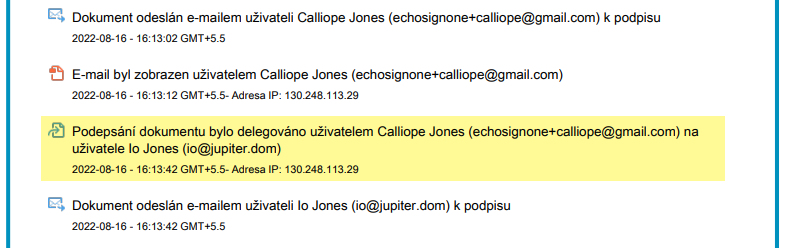 Vyžadovat delegování jména ve zprávě o auditu příjemce