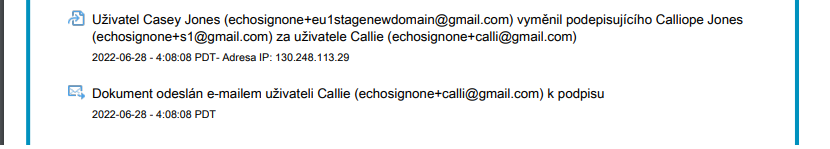 Vyžadování jména příjemce