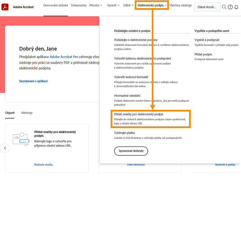 Karta nástroje pro označení logem