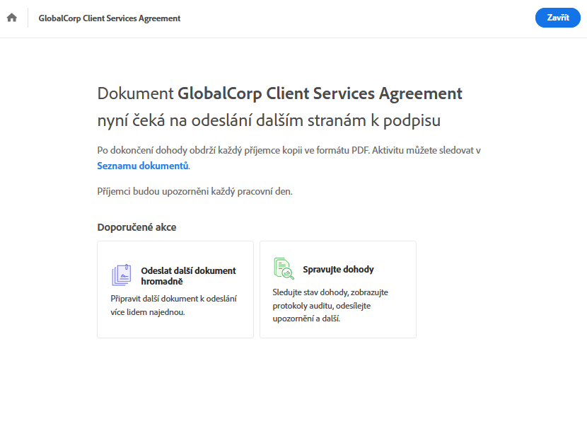 Hromadné odeslání