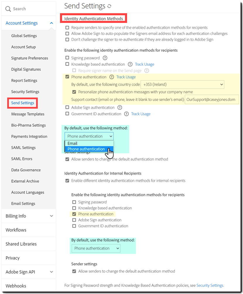 Nastavení ověření totožnosti pomocí SMS