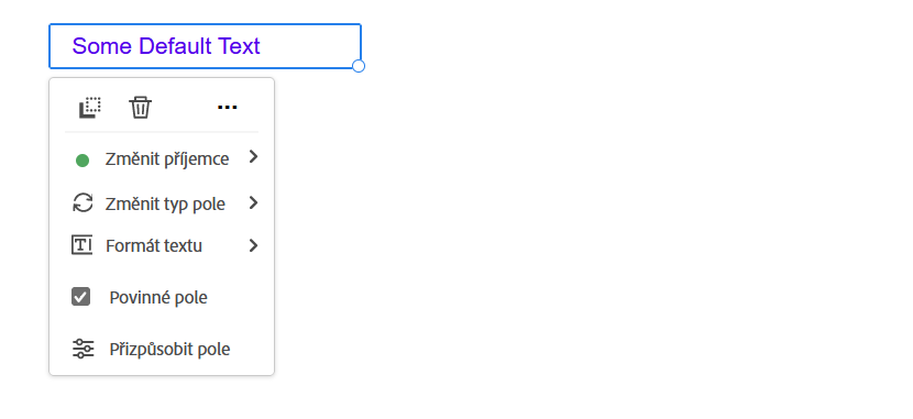 Vložení výchozí hodnoty
