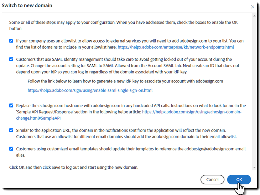 Ověřte kontrolní seznam