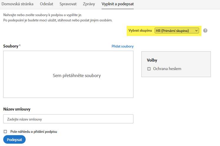 Podepsání sám sebou
