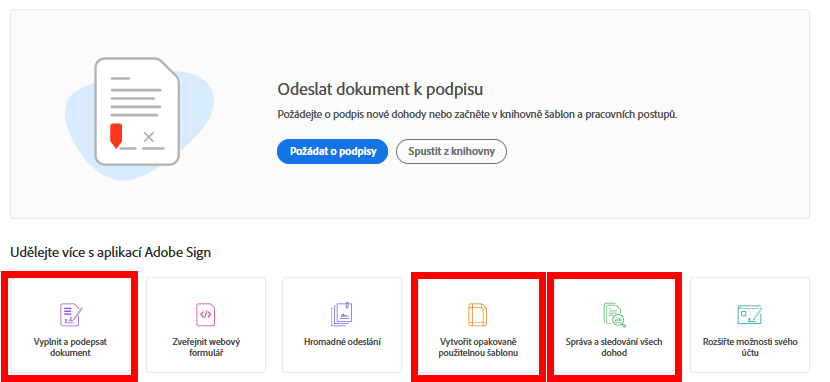 Domovská stránka – netransakce