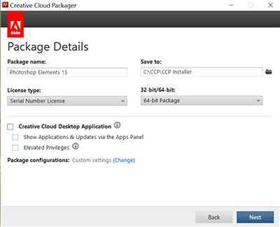Podrobnosti o balíčku