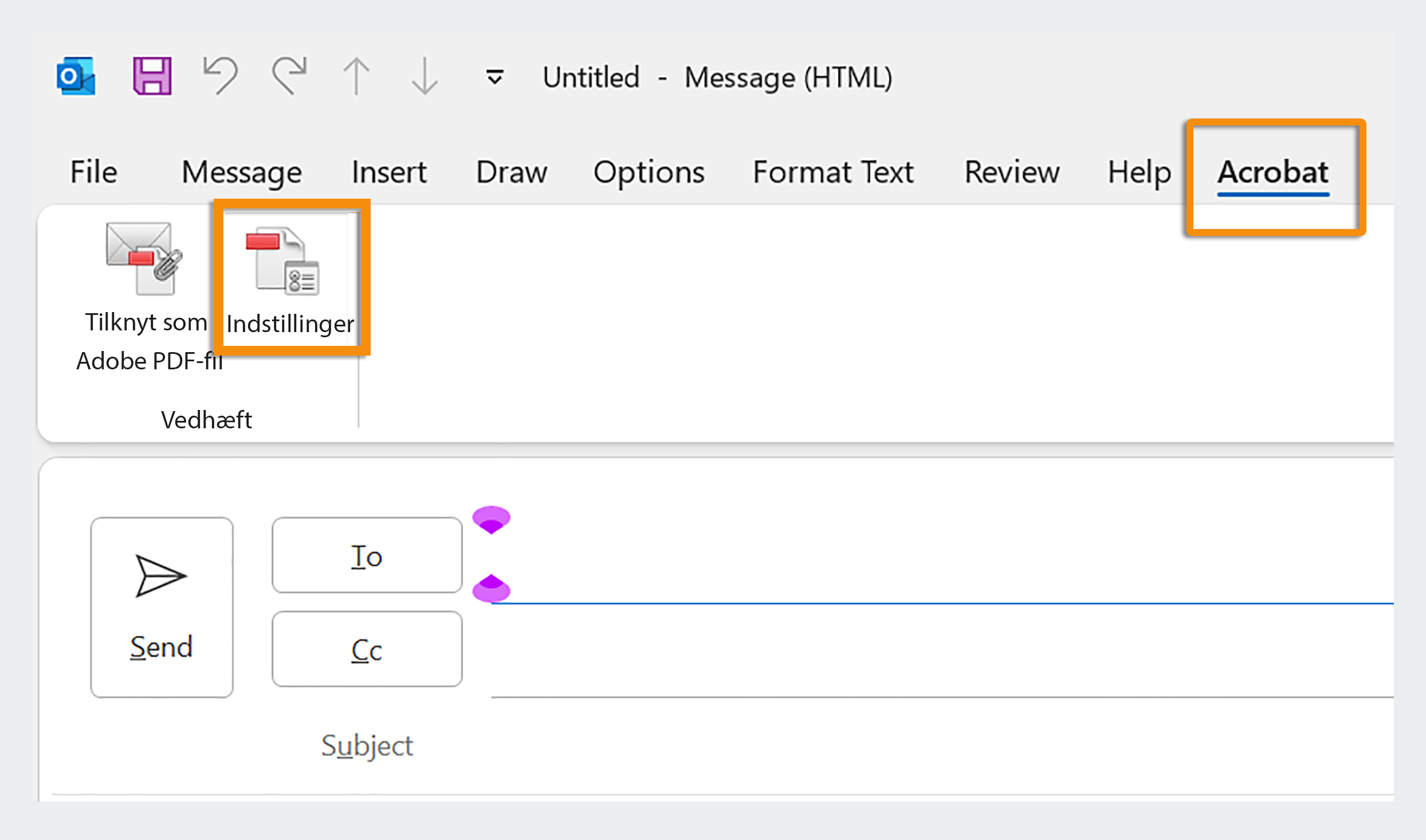 Adobe Acrobat til Outlook