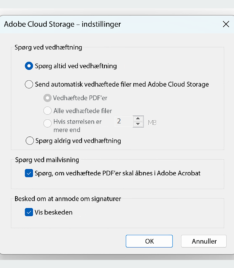 Adobe Acrobat til Outlook
