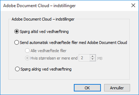 Adobe Document Cloud til Outlook, Acrobat