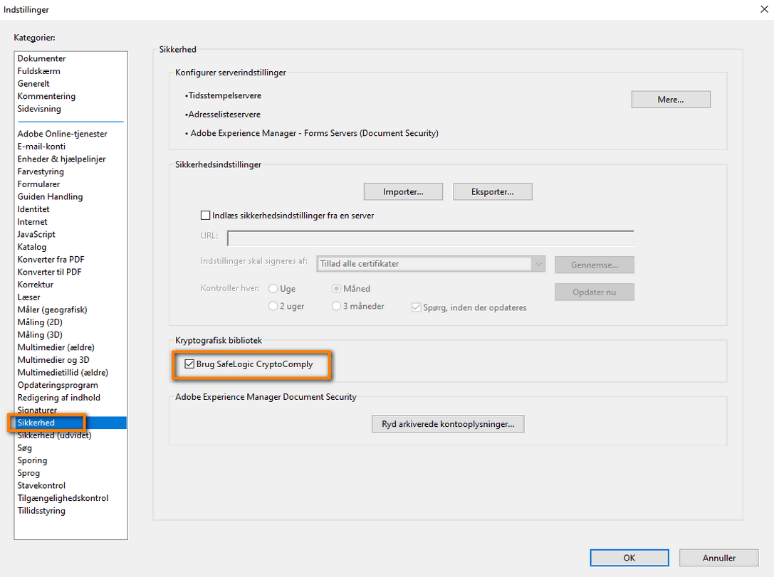 Deaktiver SafeLogic CryptoComply