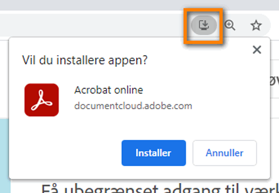 Installér Acrobat online