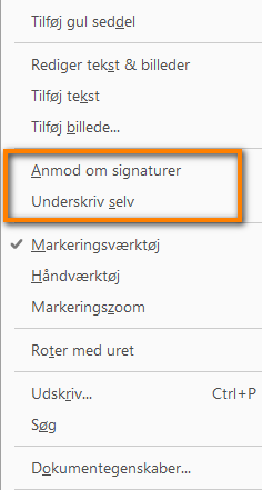 Nye underskrivelsesindstillinger i højrekliksmenuen