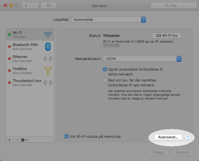Konfigurer din proxy på Mac, så den fungerer sammen med Libraries – Trin 3