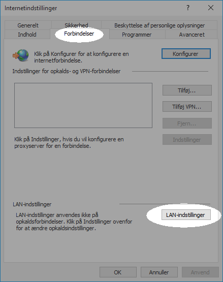 Konfigurer din proxy på Win 7, så den fungerer sammen med Libraries – Trin 3