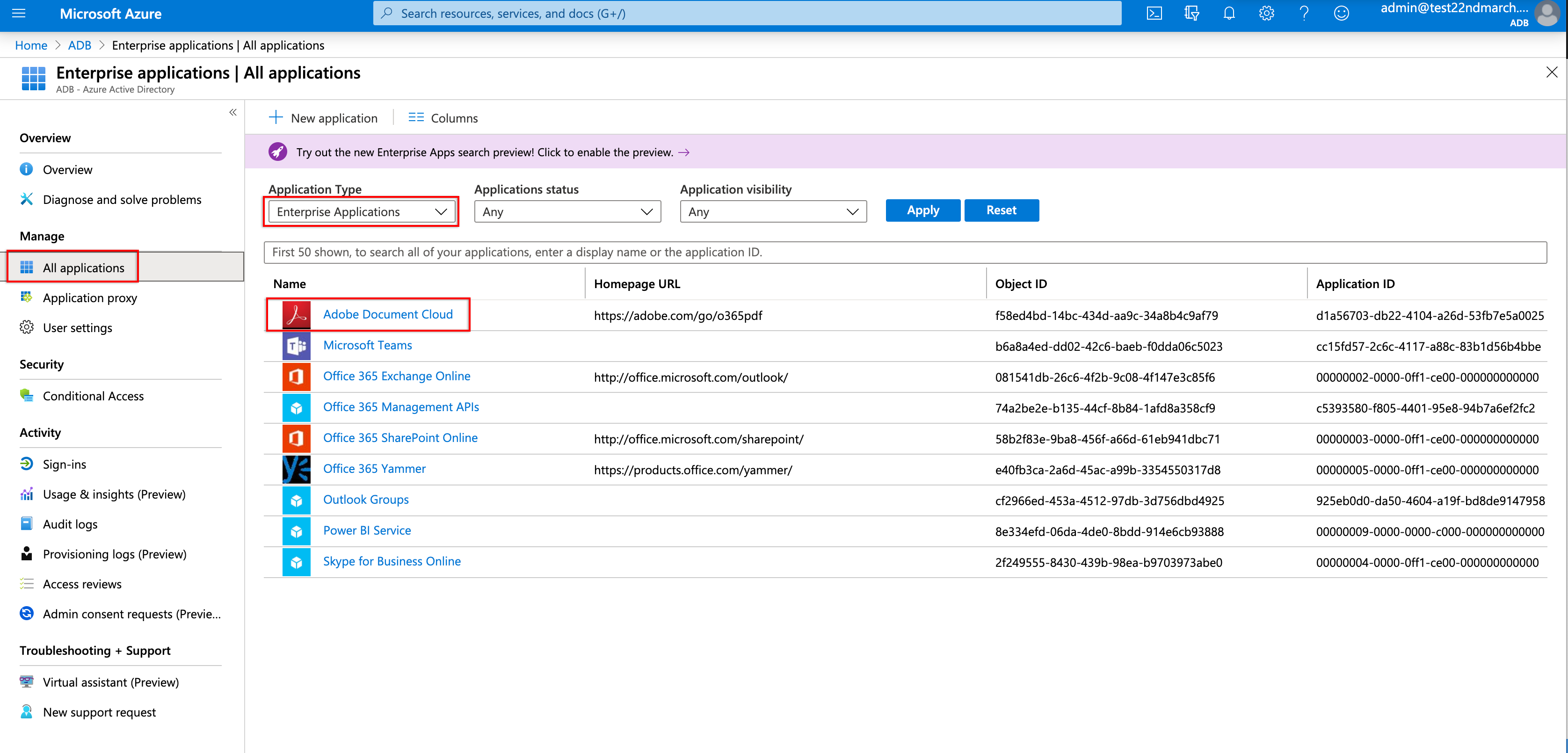 Azure Active Directory-administratorcenter