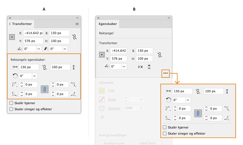 Angiv indstillinger for live-form