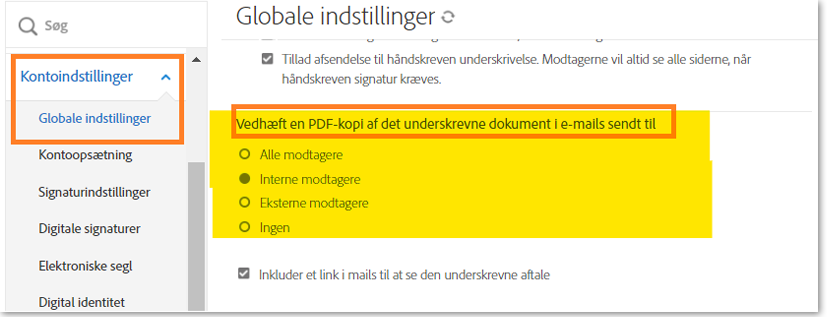 Vedhæftet PDF i mailkontroller