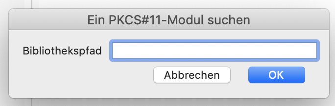 Geben Sie den Bibliothekspfad ein