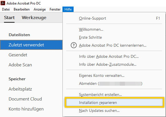 ADOBE READER PDF DRUCKER