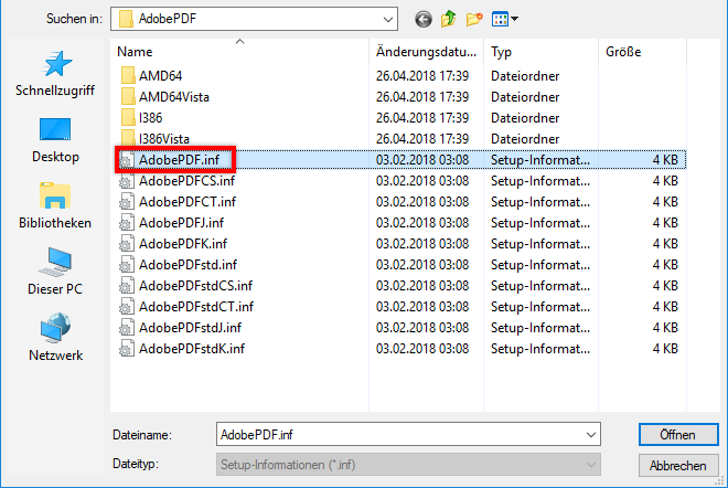 Adobe PDF-Drucker fehlt | PDF-Drucker manuell installieren