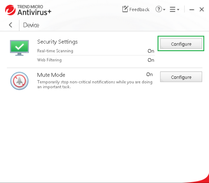 Sicherheitseinstellungen konfigurieren