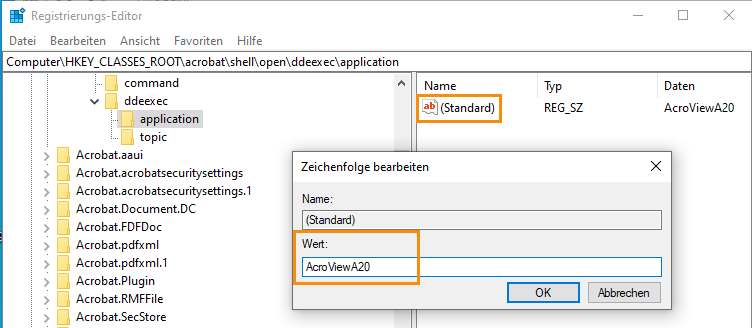 Schlüsselnamen bearbeiten Schlüsselnamen bearbeiten